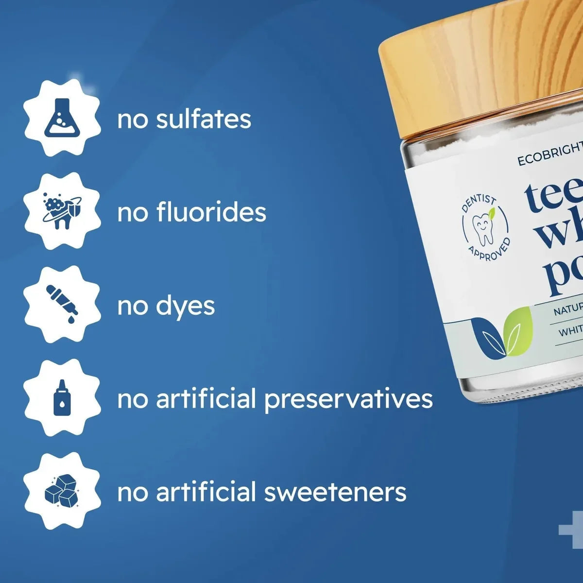EcoBrightSmiles® Triple Action Teeth Whitening Powder