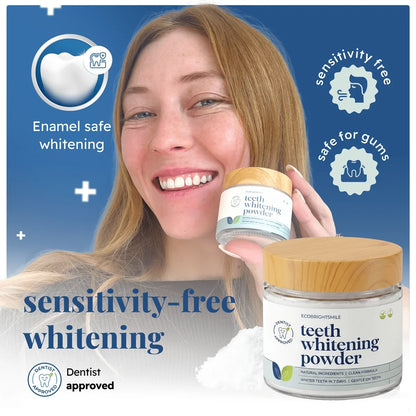 EcoBrightSmiles® Triple Action Teeth Whitening Powder