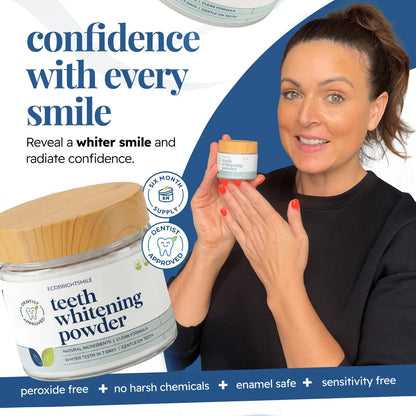 EcoBrightSmiles® Triple Action Teeth Whitening Powder